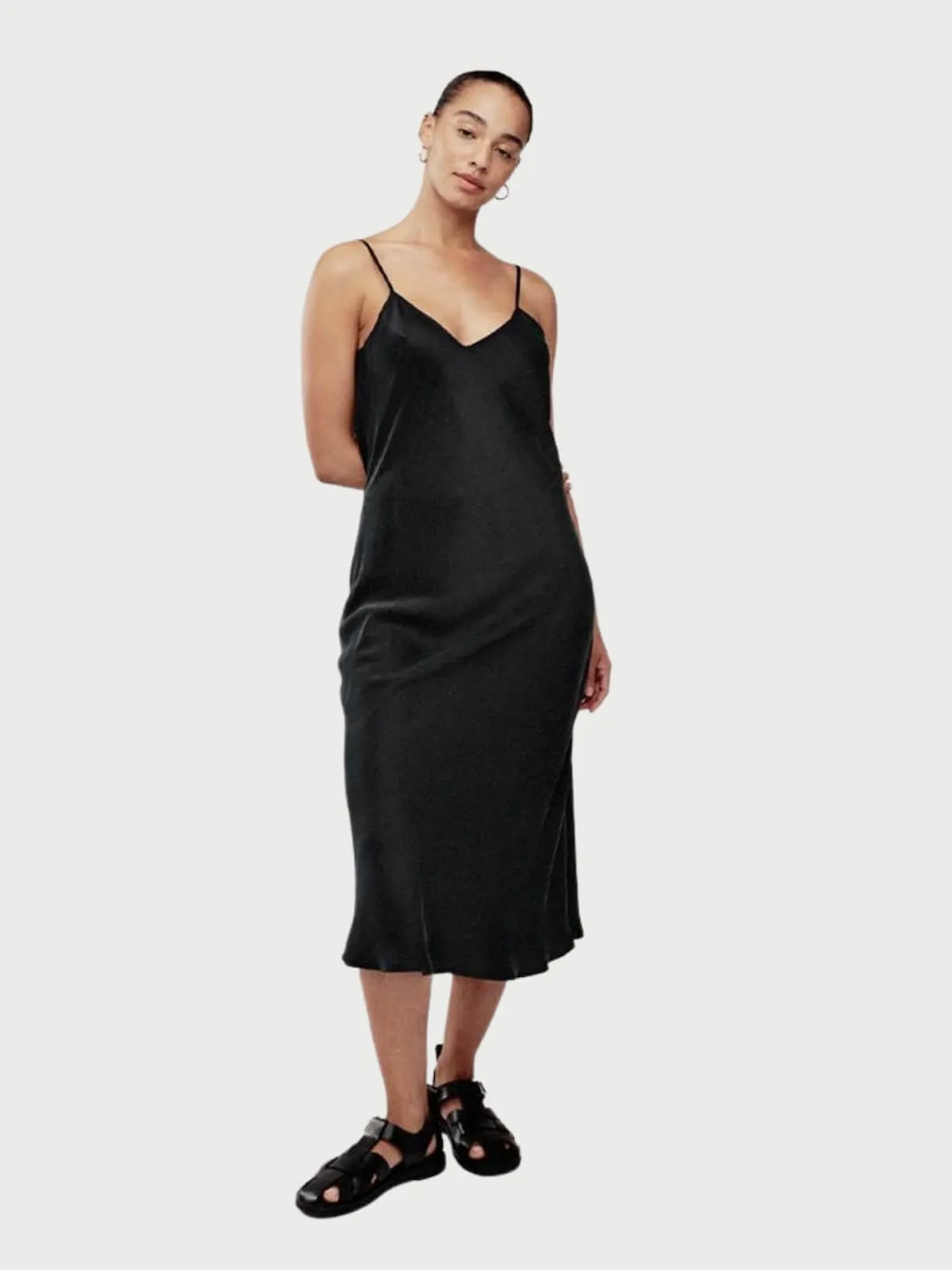 90's Slip Dress - Black