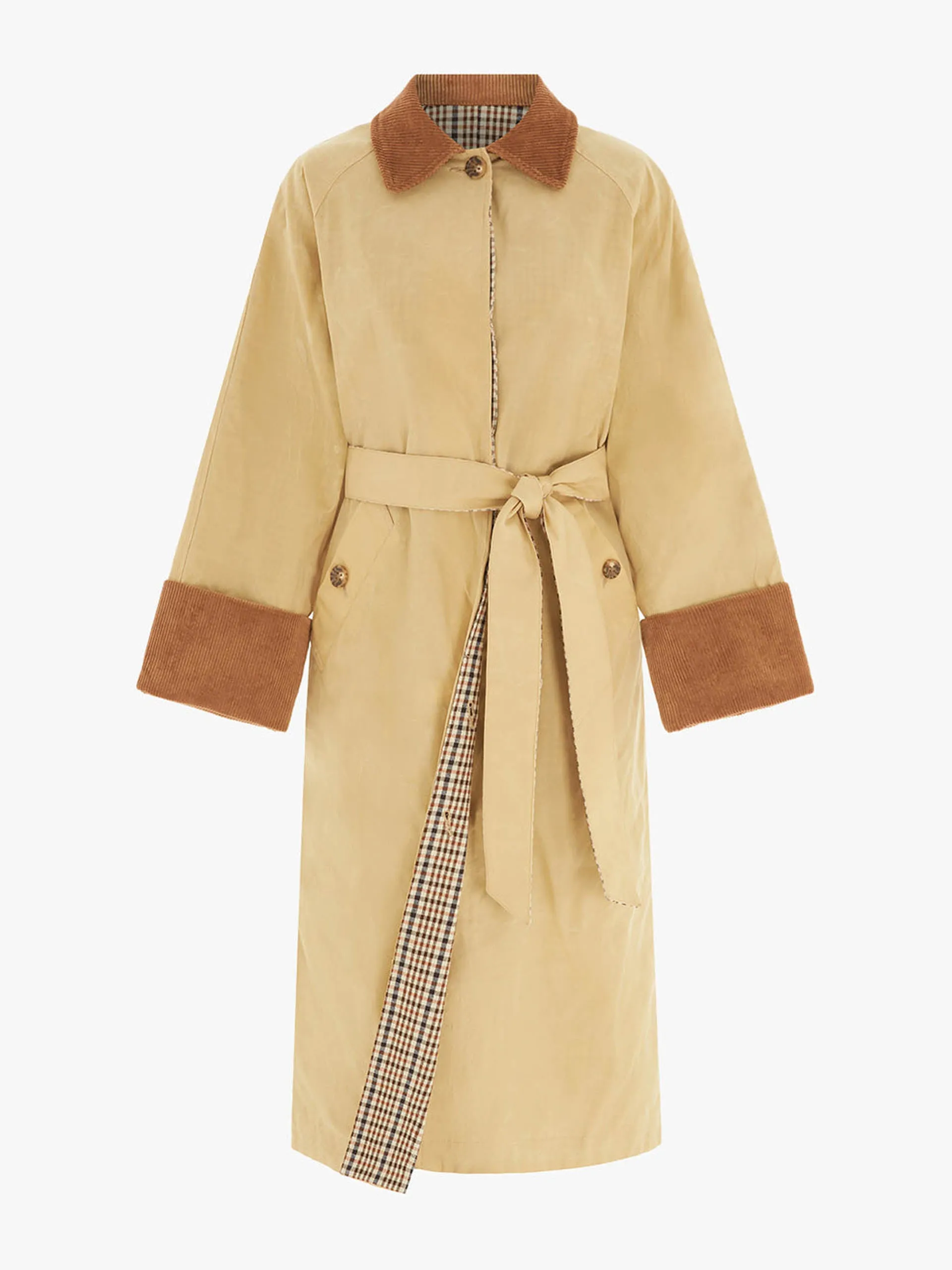 Barnaby reversible wax trench coat