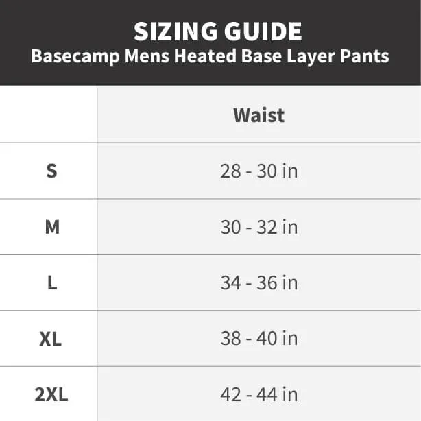 Basecamp Mens Baselayer Pants by Gobi Heat