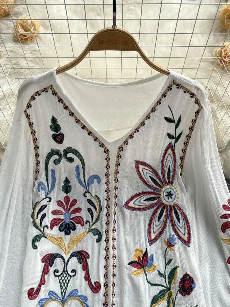 Bohemian Embroidered Blouse