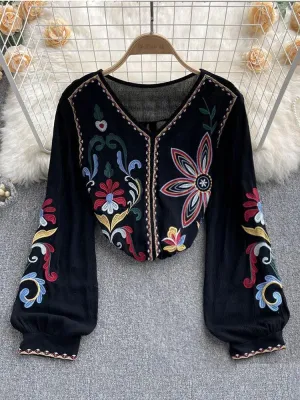 Bohemian Embroidered Blouse