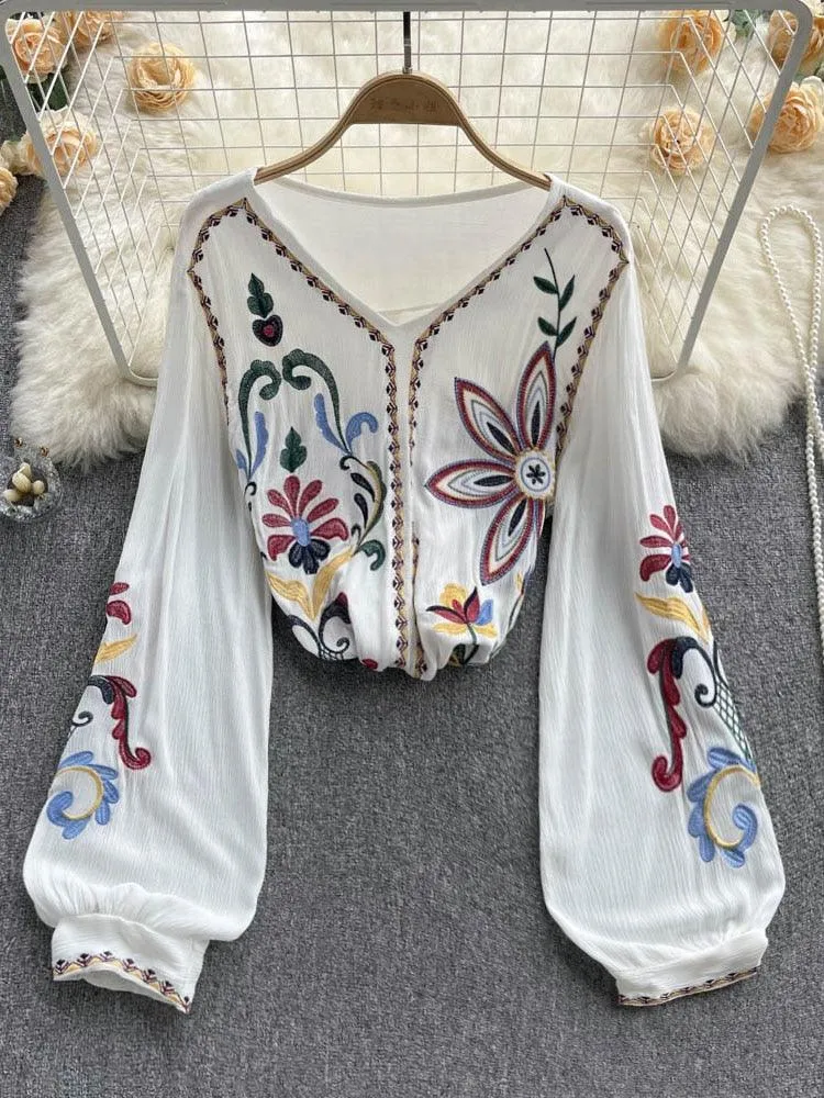 Bohemian Embroidered Blouse