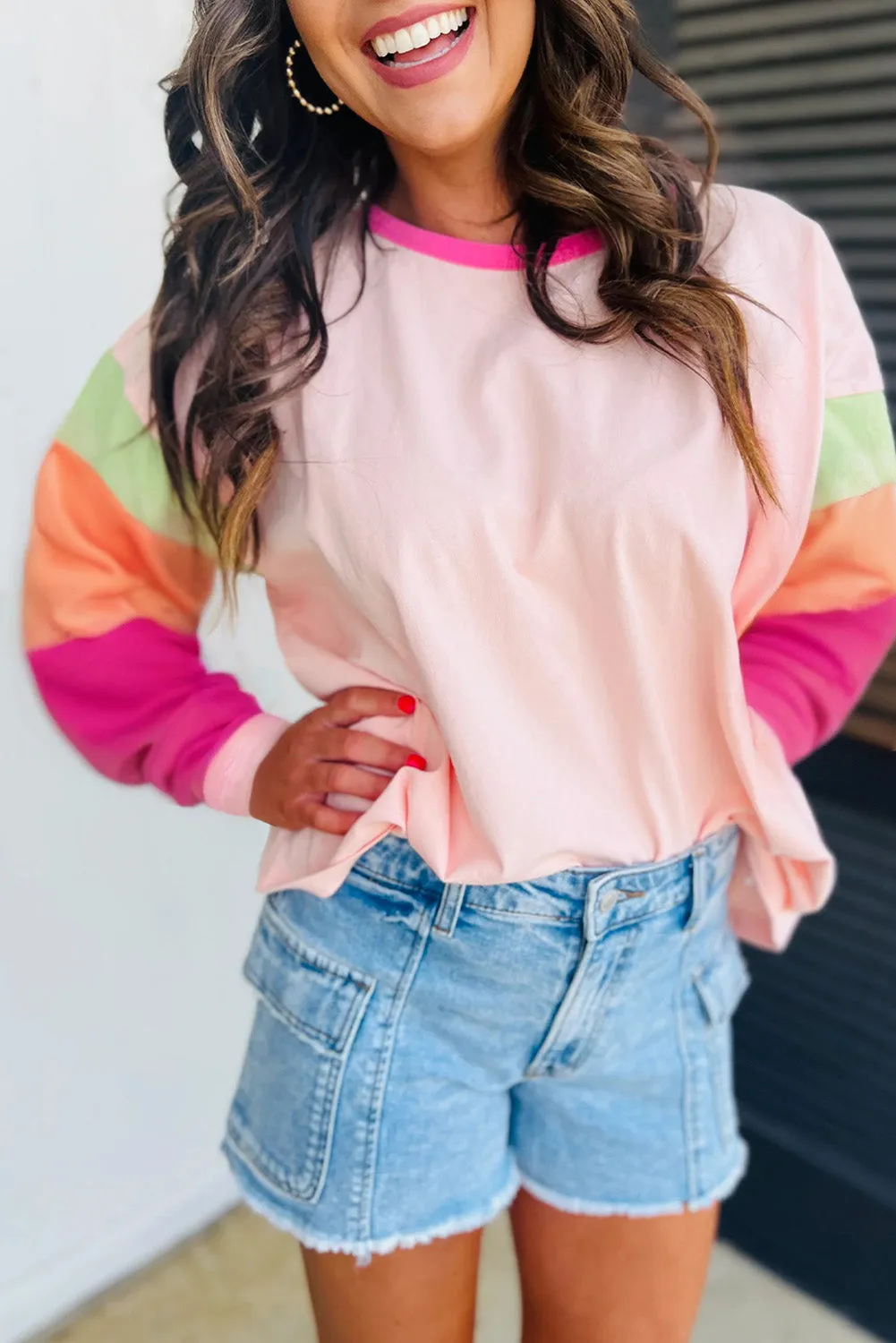 Boho Chic Color Blocked Pullover