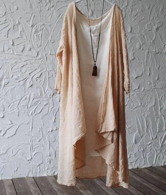 Boho Linen Summer Cardigan