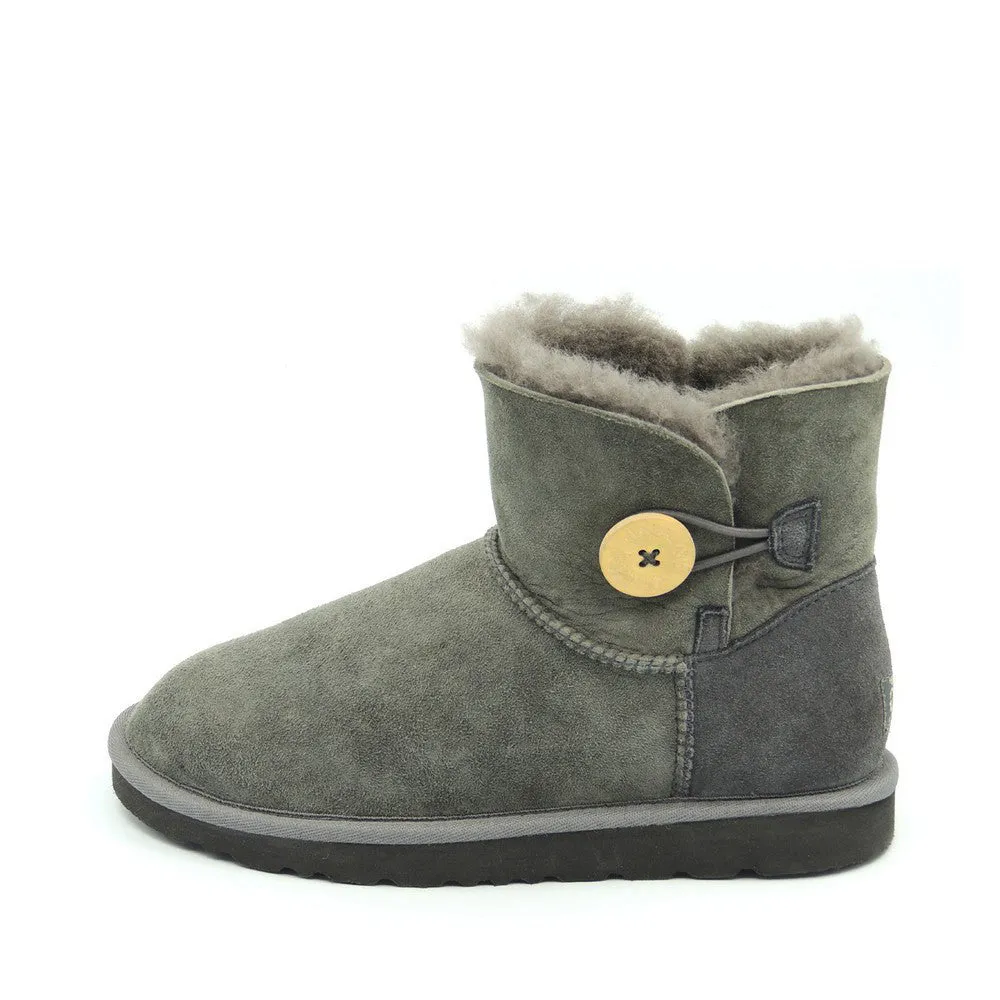 Classic One Button Ugg Boot - Grey