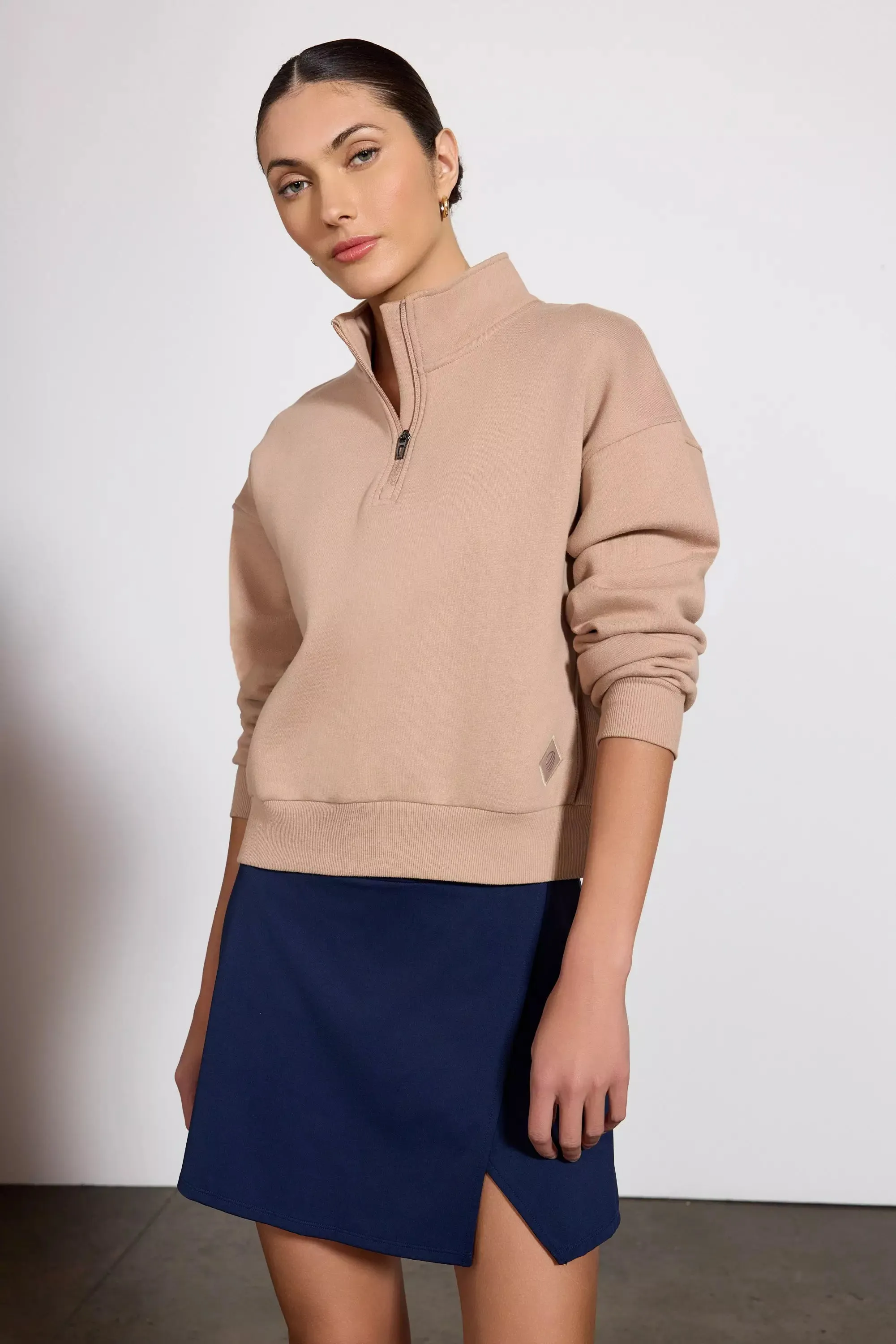 Comfort Fleece 1/4 Zip  - Warm Taupe