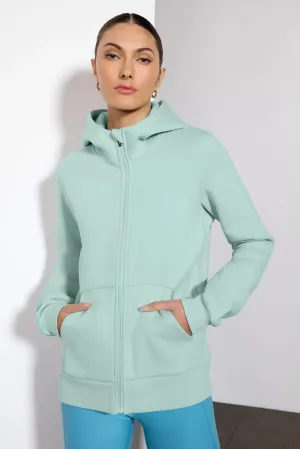 Comfort Fleece Zip-Up Hoodie - Blue Haze