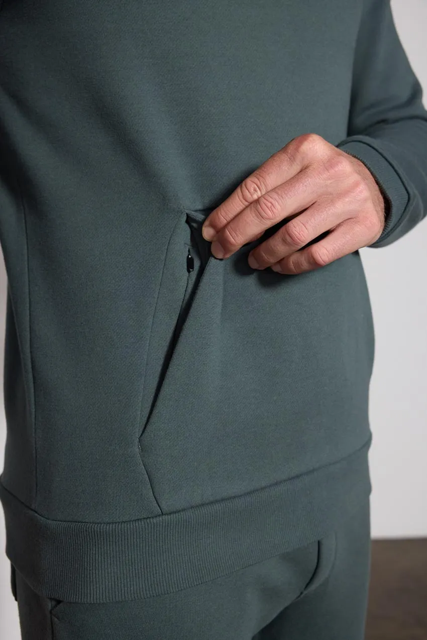 Comfort Men's Fleece Pullover Hoodie - Bay Leaf