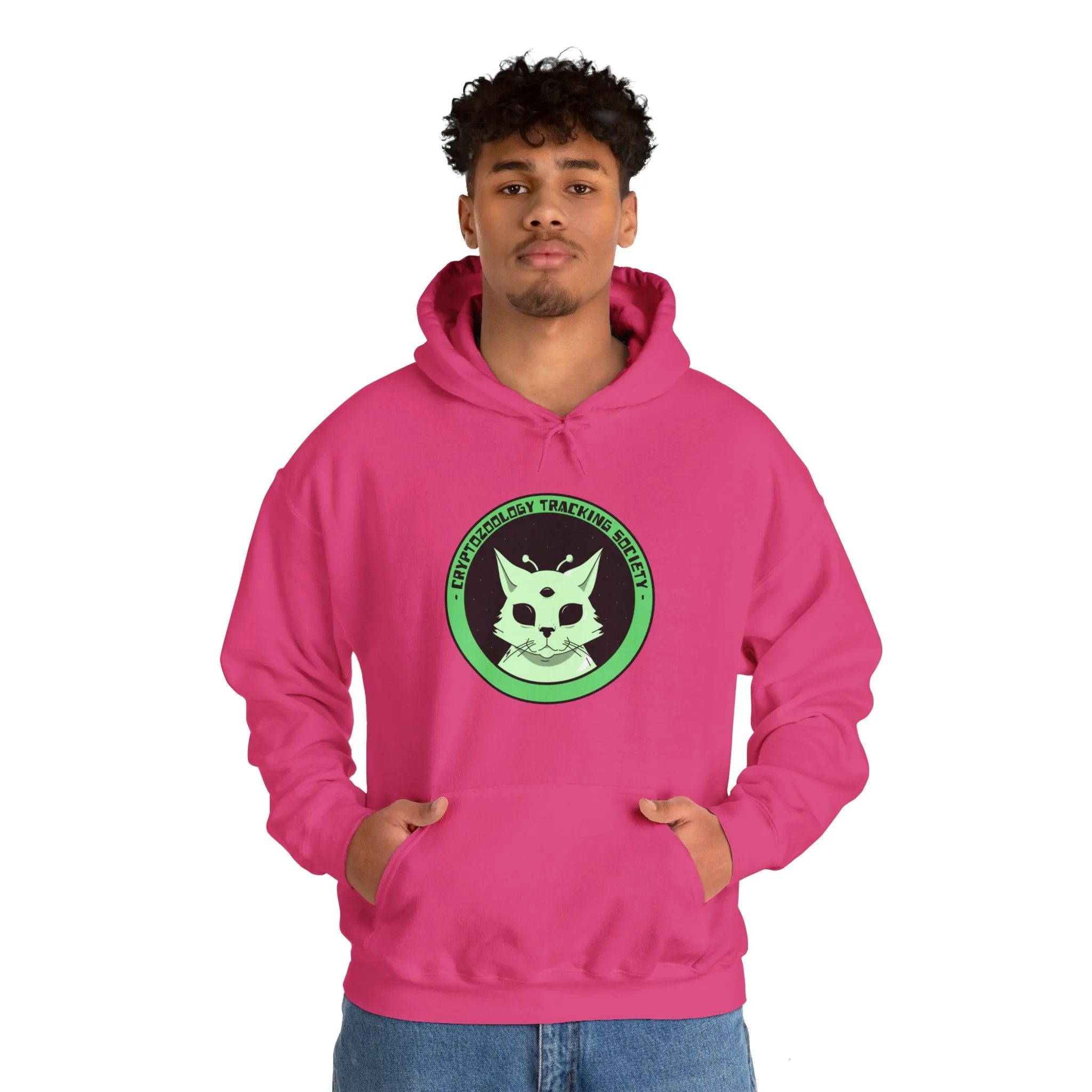 Cryptozoology Tracking Society Funny Cat Alien Hoodie