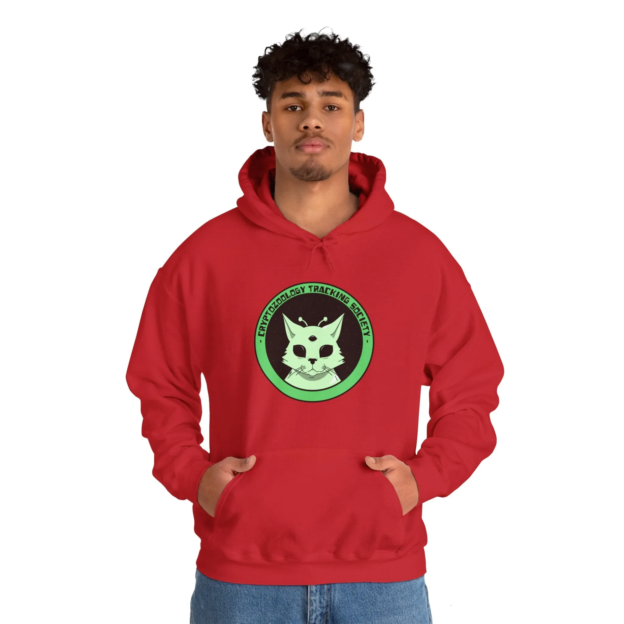 Cryptozoology Tracking Society Funny Cat Alien Hoodie