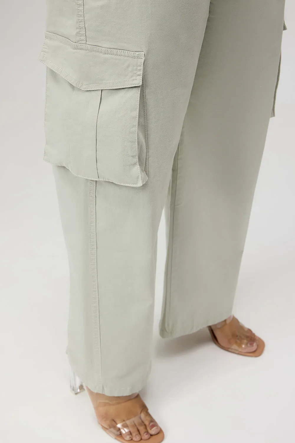 Curve Mint Green Cargo Pants