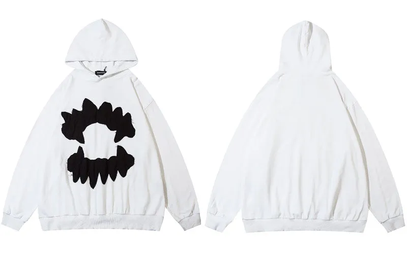 'Devil Teeth' Embroidery Hoodie