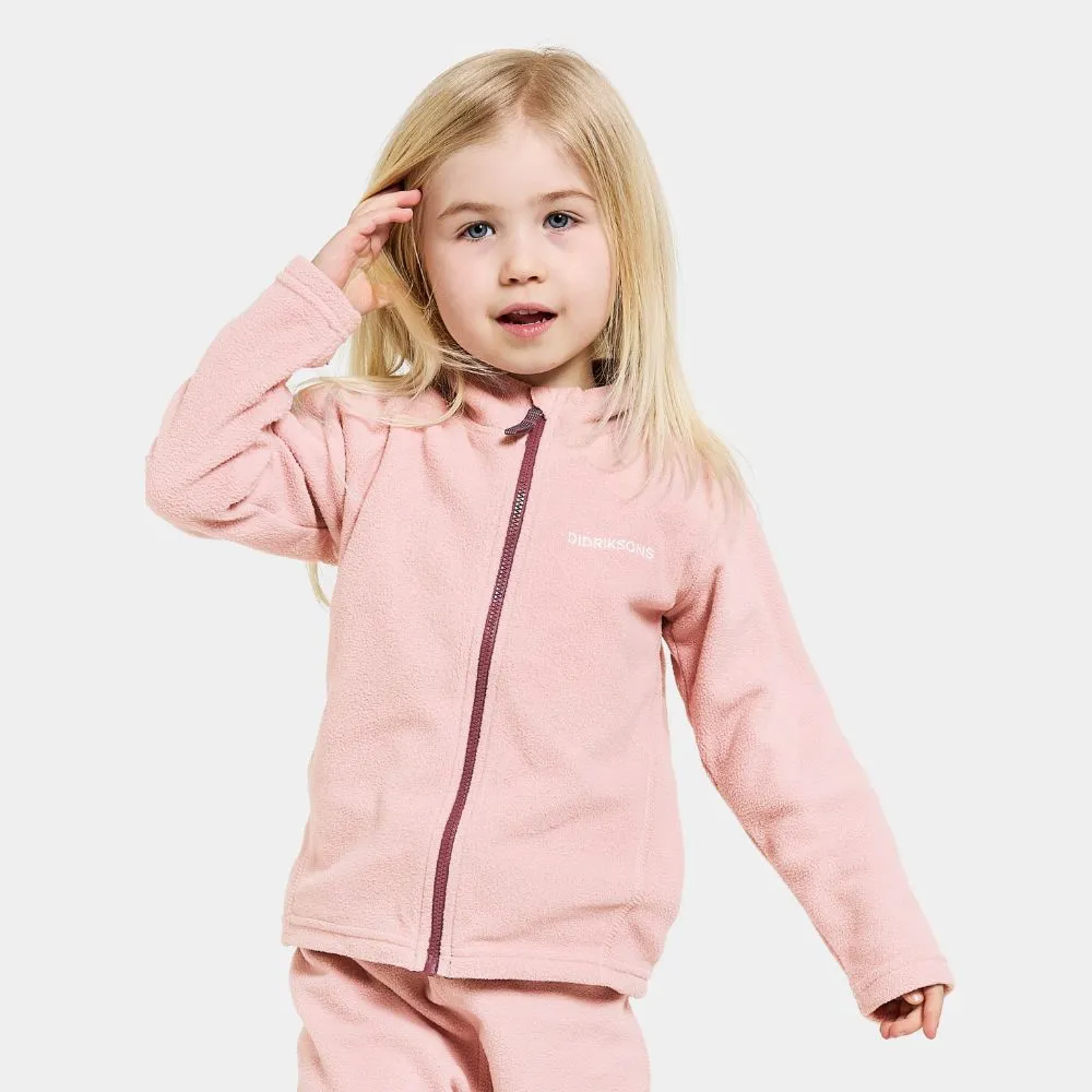 Didriksons Monte 10 Kids Skiing Fleece Jacket - Dusty Pink