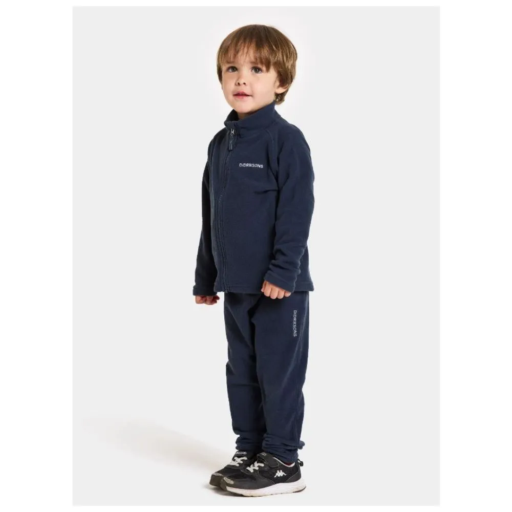 Didriksons Monte Full Zip Kids Fleece Jacket - Navy