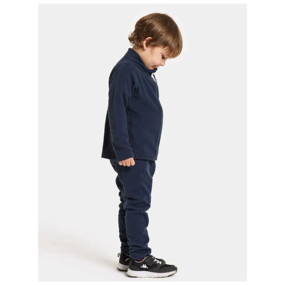 Didriksons Monte Full Zip Kids Fleece Jacket - Navy