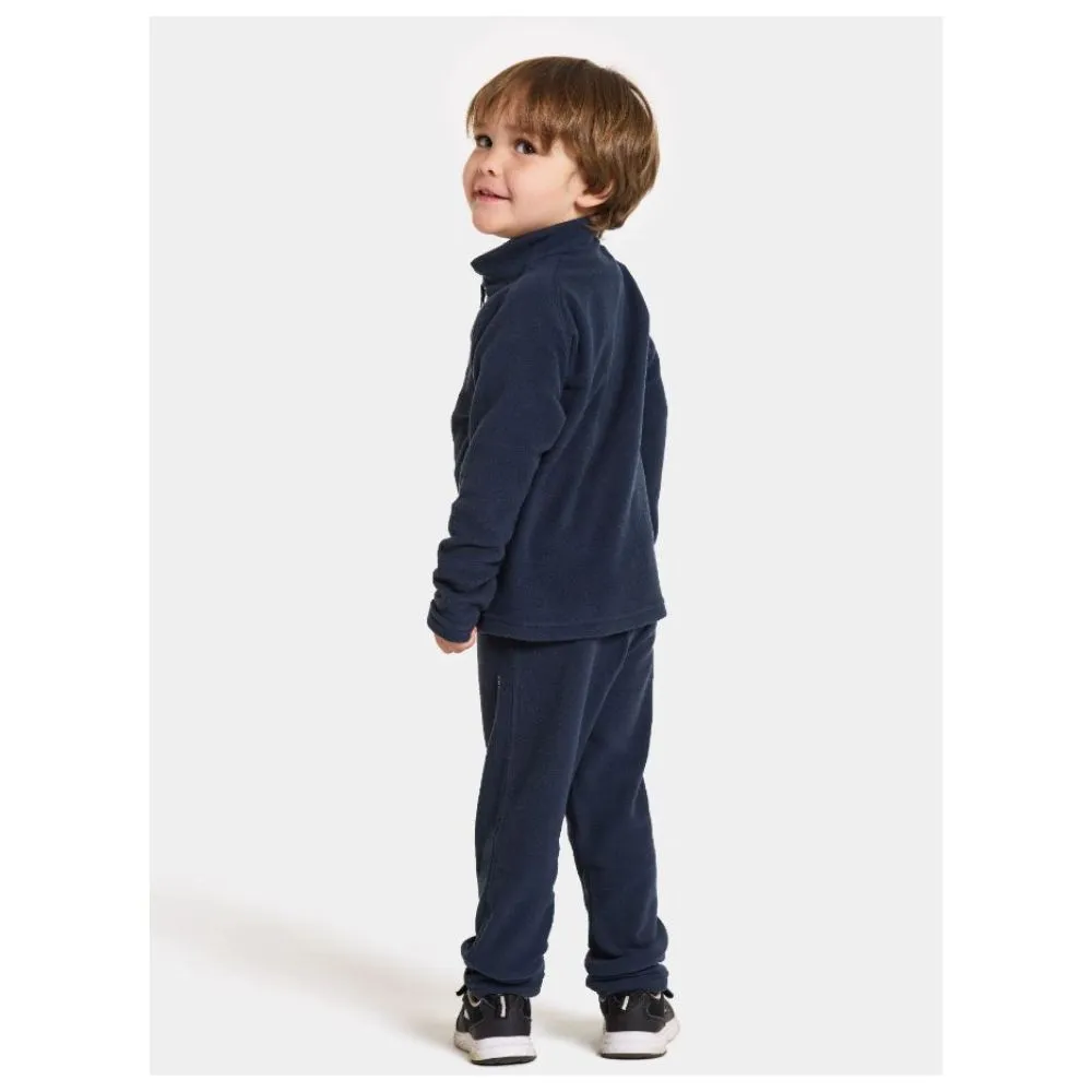 Didriksons Monte Full Zip Kids Fleece Jacket - Navy