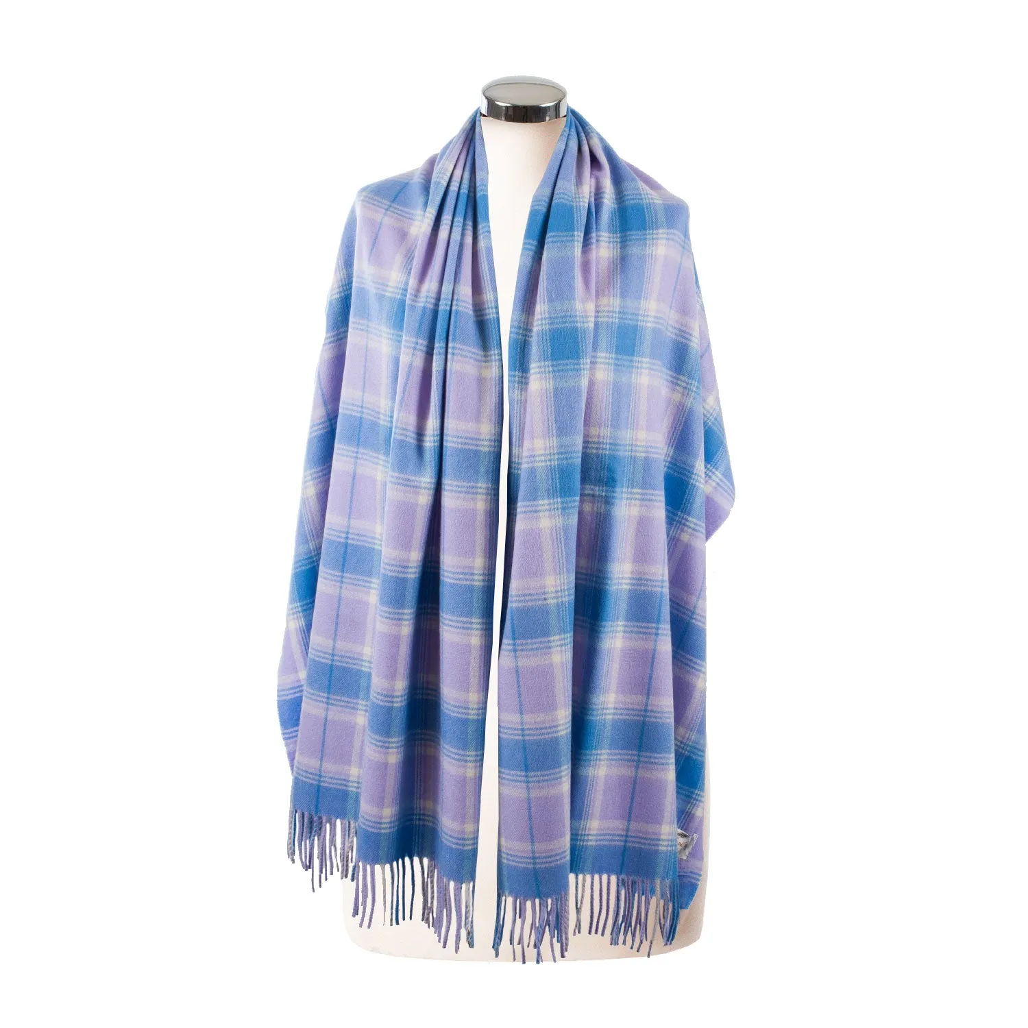 Edinburgh Cashmere Stole  Borwick/Lilac Blue