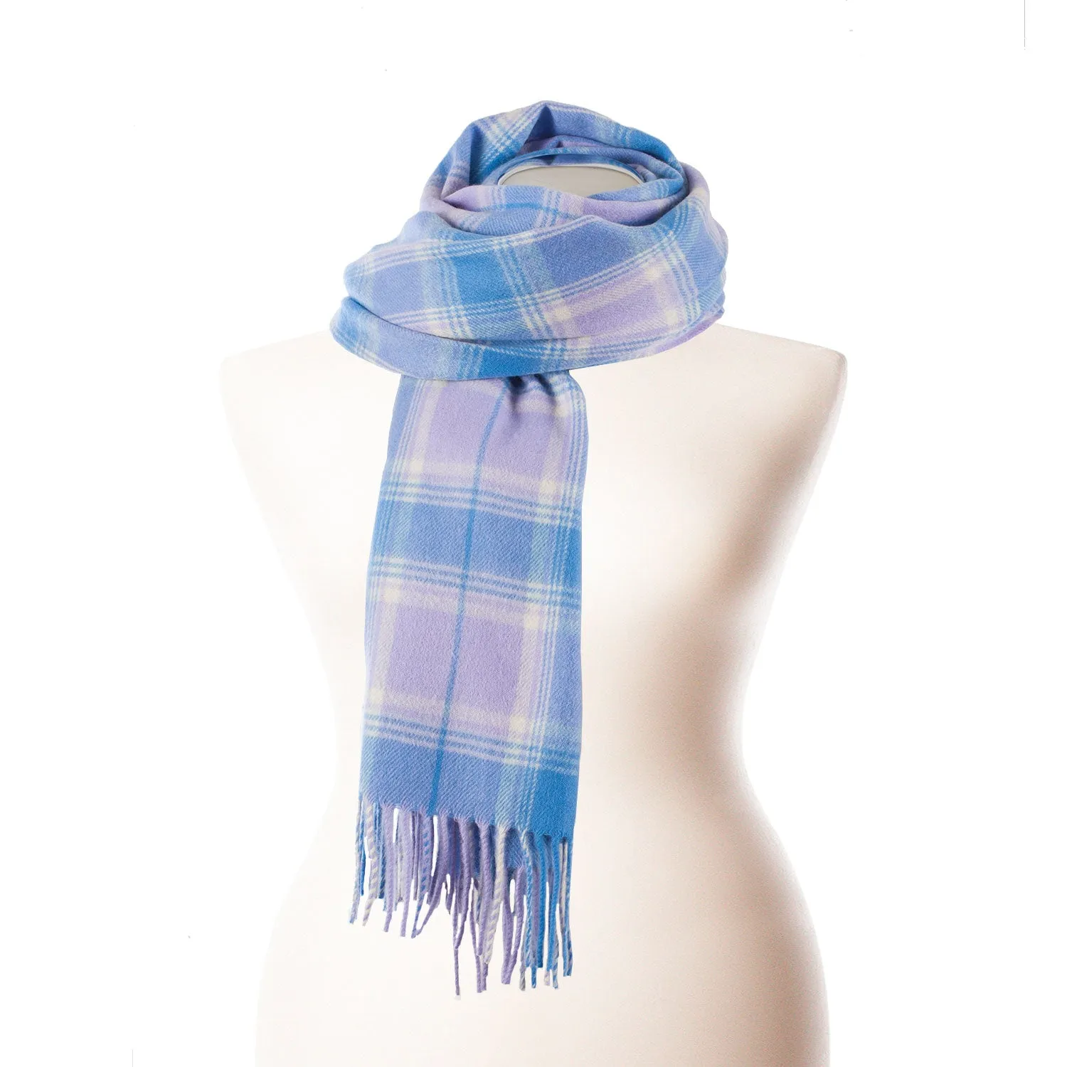 Edinburgh Cashmere Stole  Borwick/Lilac Blue