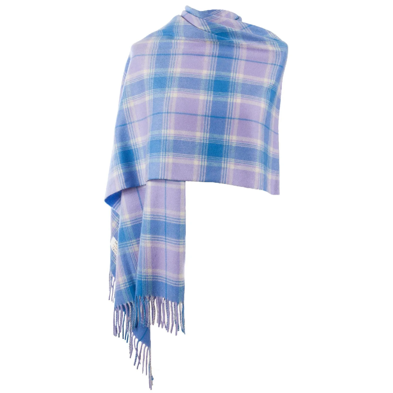 Edinburgh Cashmere Stole  Borwick/Lilac Blue