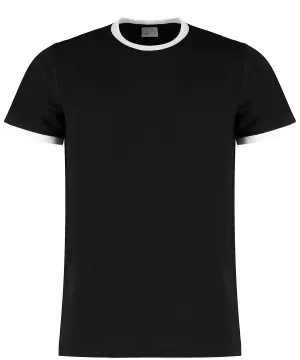 Fashion fit ringer tee | Black/White