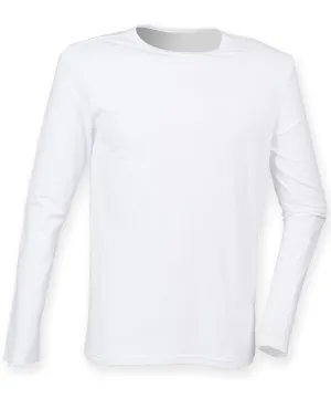 Feel good long sleeved stretch t-shirt | White