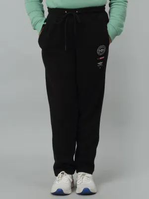 Girls Casual Black Track Pants