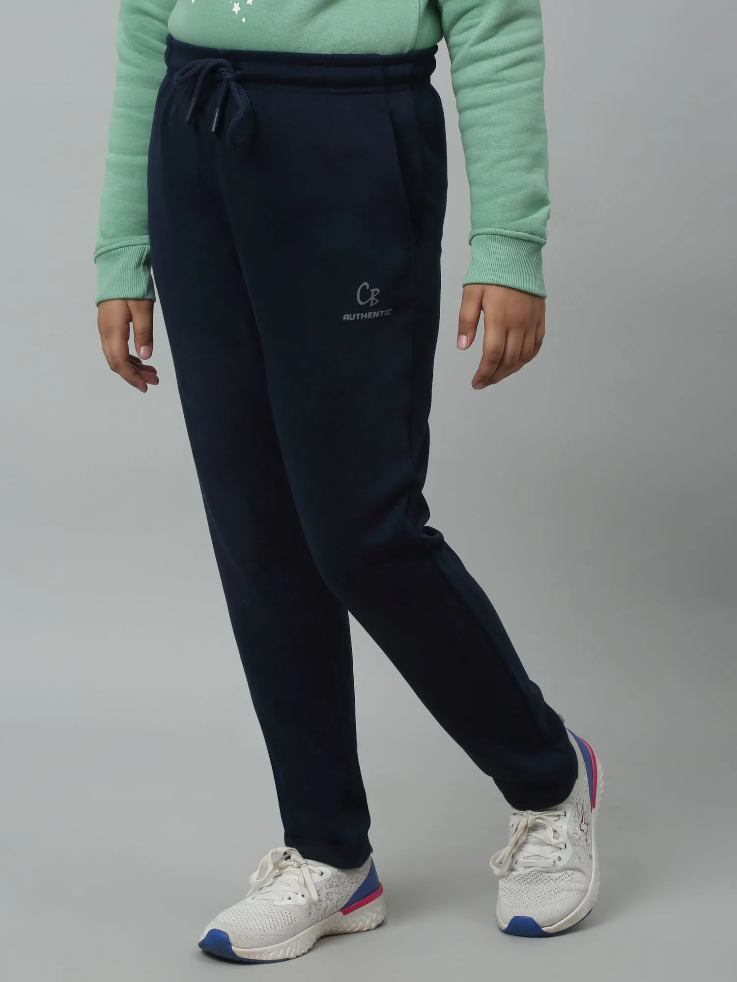 Girls Casual Navy Blue Track Pants