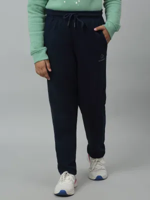 Girls Casual Navy Blue Track Pants