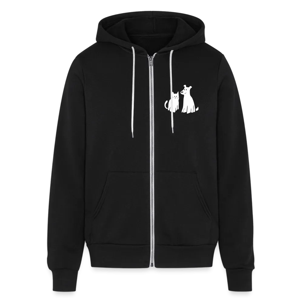 Hallloween Costume Dog & Cat Bella   Canvas Unisex Full Zip Hoodie