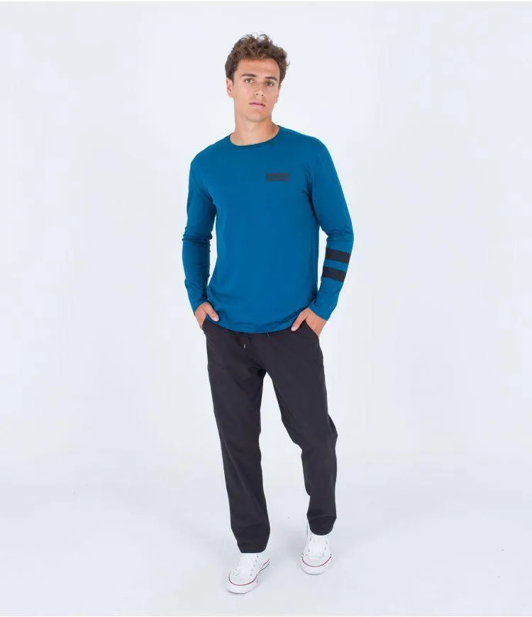 Hurley Oceancare Block Party Long Sleeve Tee Blue Void