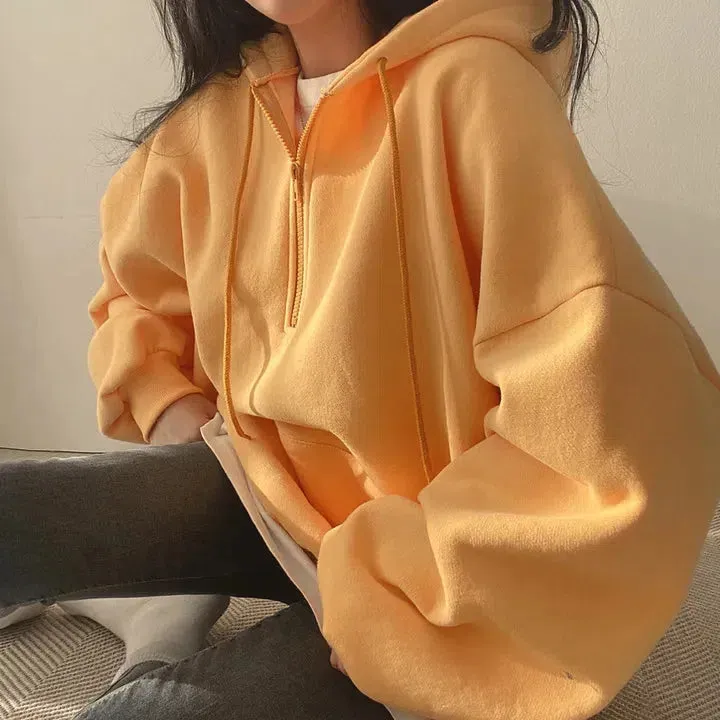 Indie Oversized Zip Up Hoodie