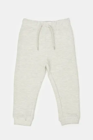 Infant Boys Ecru Ribbed Active Pants