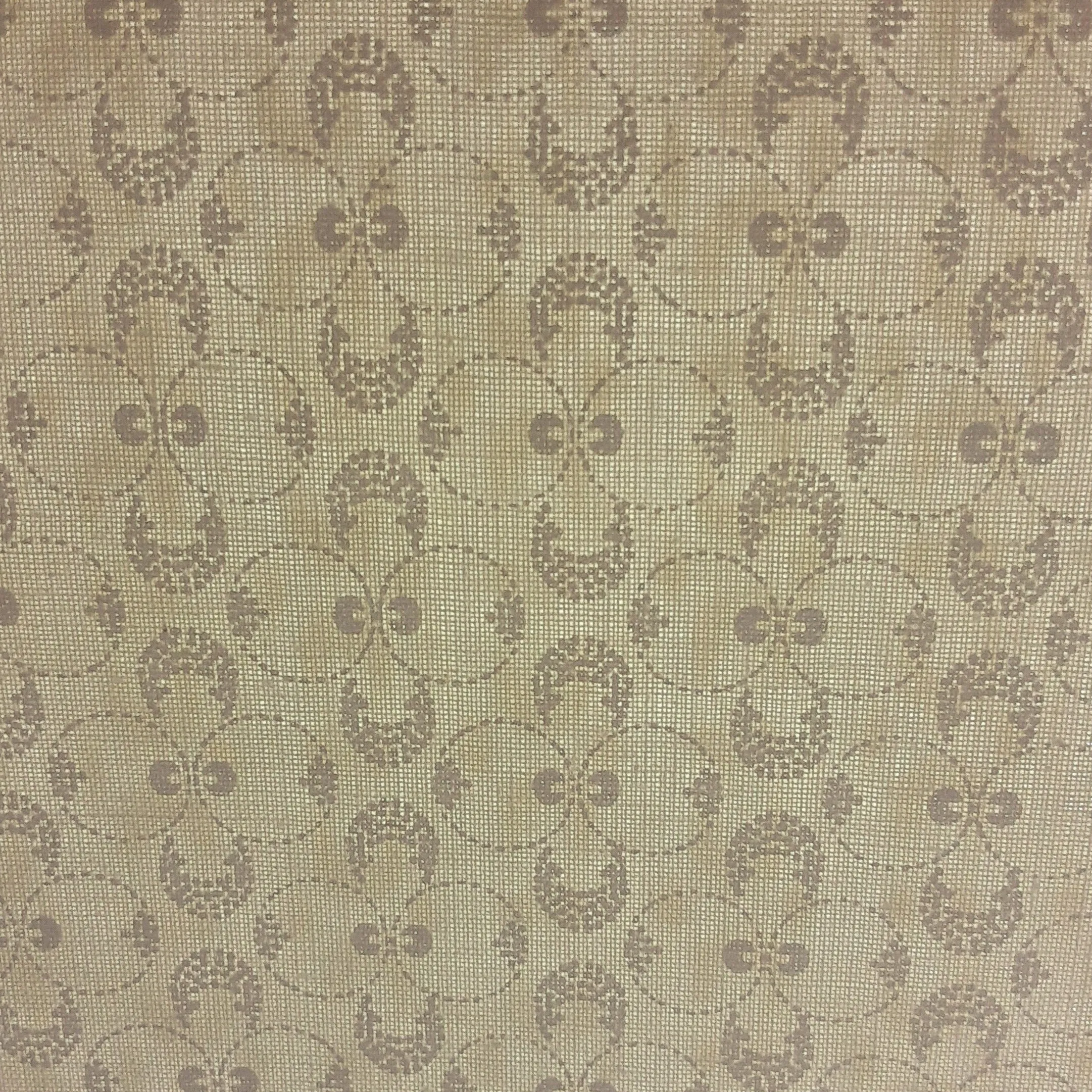 Ivory #U81 Clover Tonal Woven Fabric - SKU 5803B