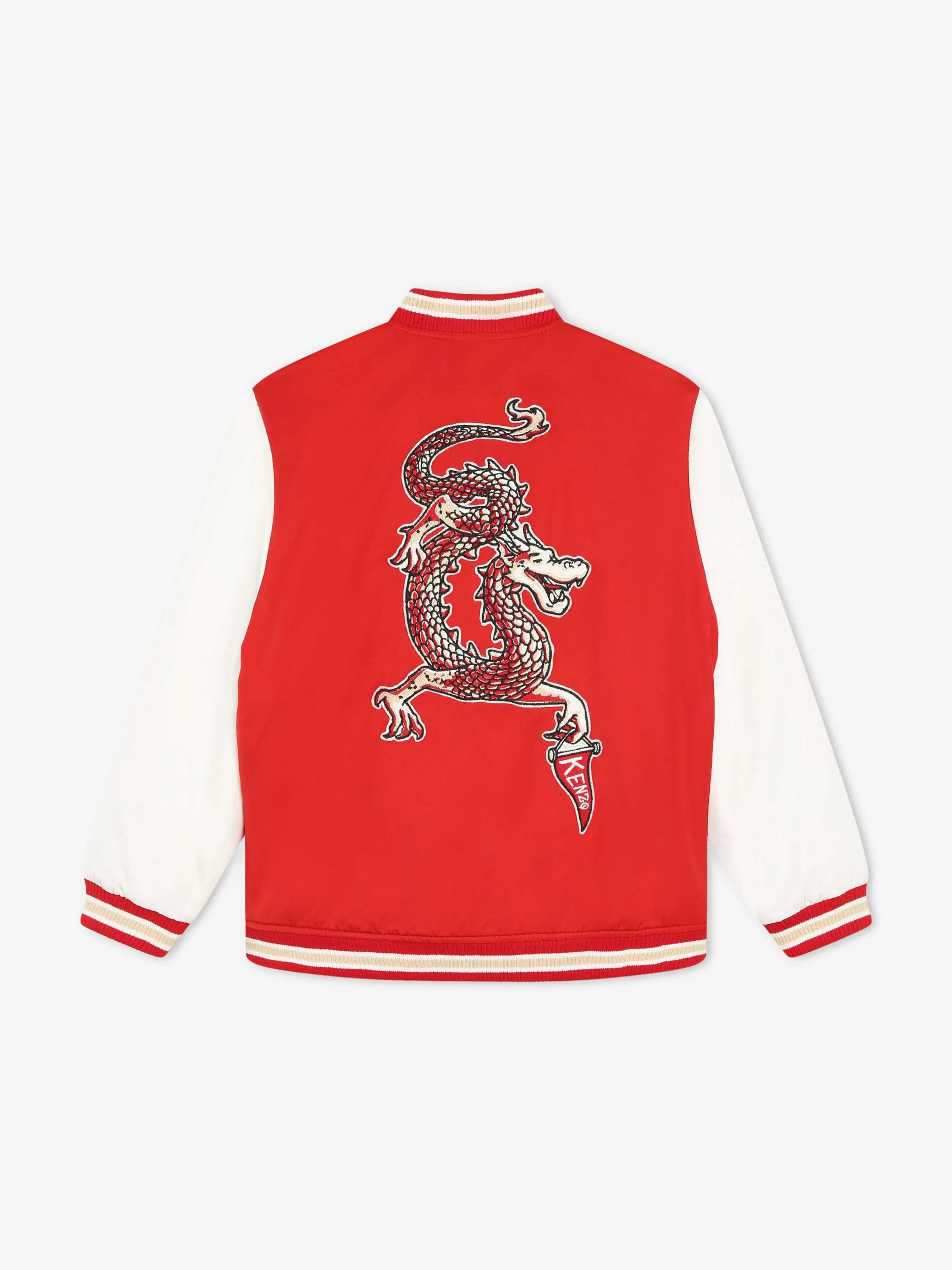 KENZO Kids Chinese New Year Reversible Varsity Jacket in Red