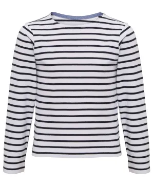 Kids Marinire coastal long sleeve tee | White/Navy