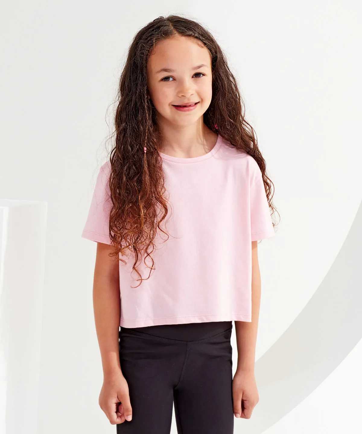 Kids TriDri® boxy tee | Light Pink