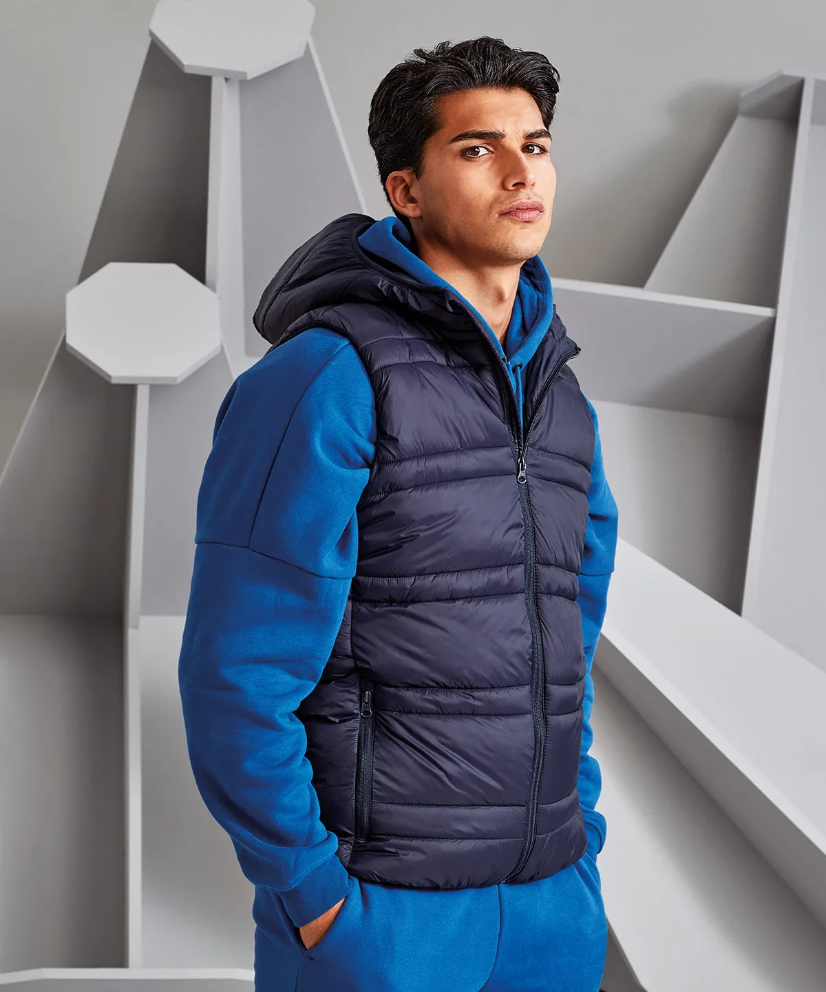 Latitude hooded bodywarmer | Navy