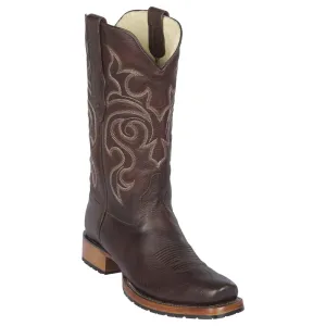 Los Altos Boots Mens #58T9940 7X Toe | Genuine Premium Rage Leather Boots | Color Walnut