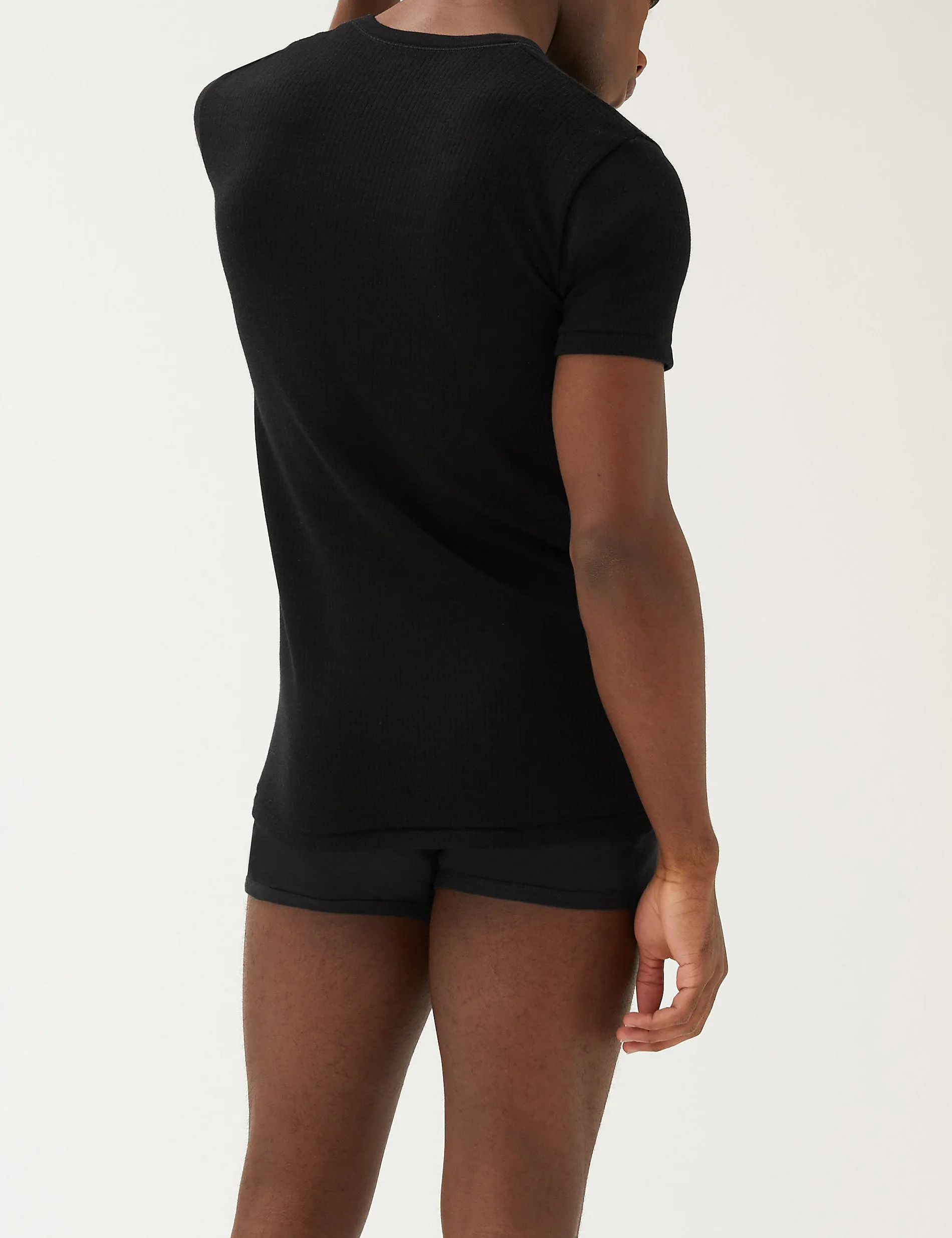 Marks & Spencer Heatgen Maximum Thermal Short Sleeve Top, Black