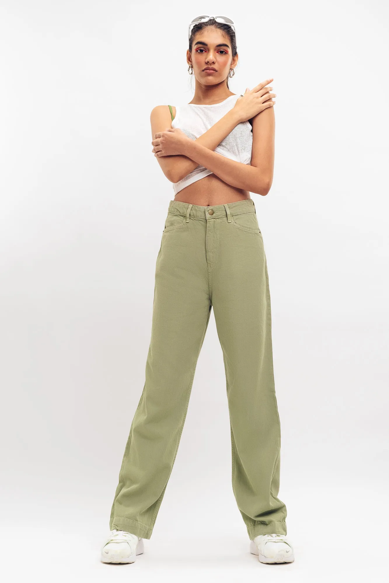 Meadow Sage Straight Jeans