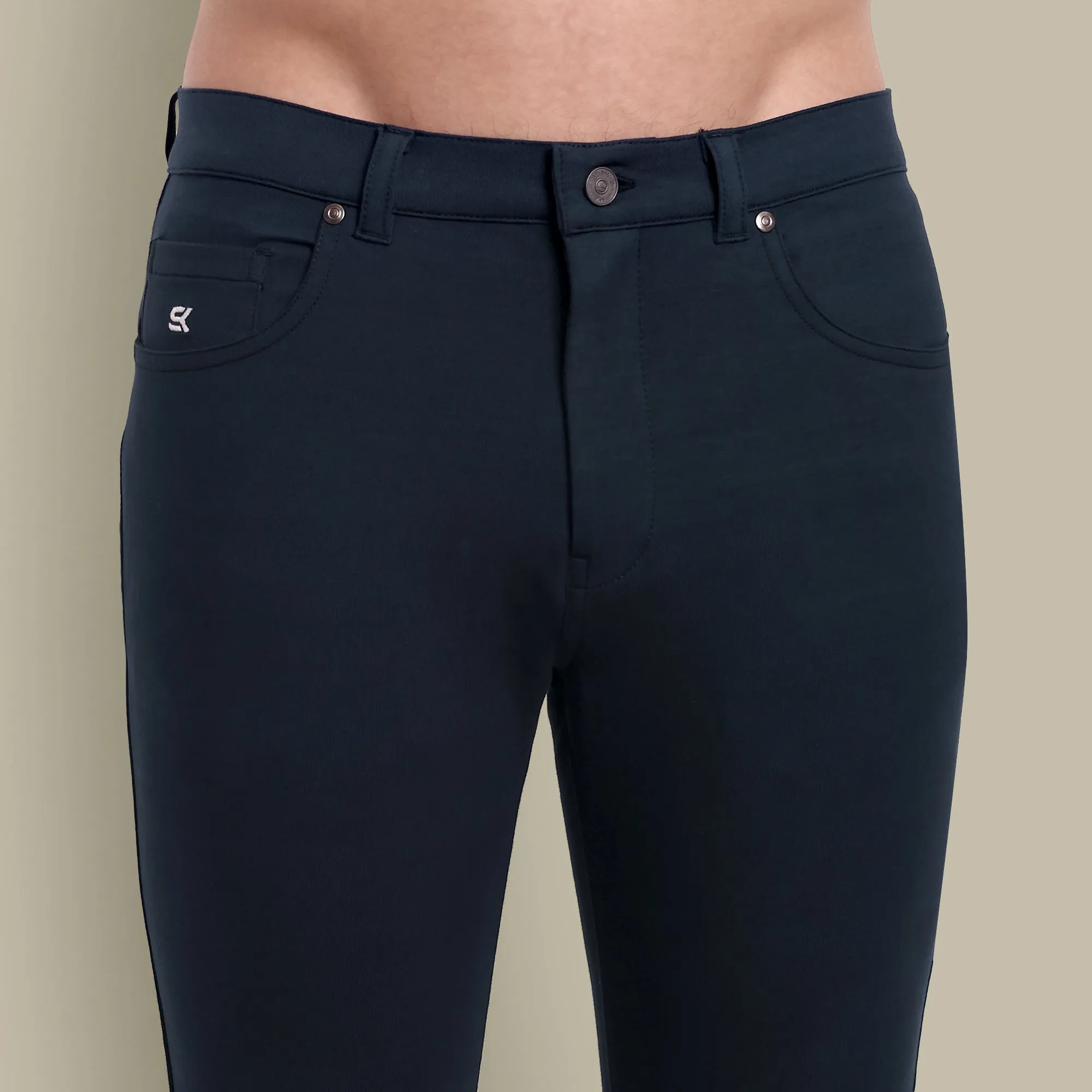 Men Midnight Blue Casual Pant