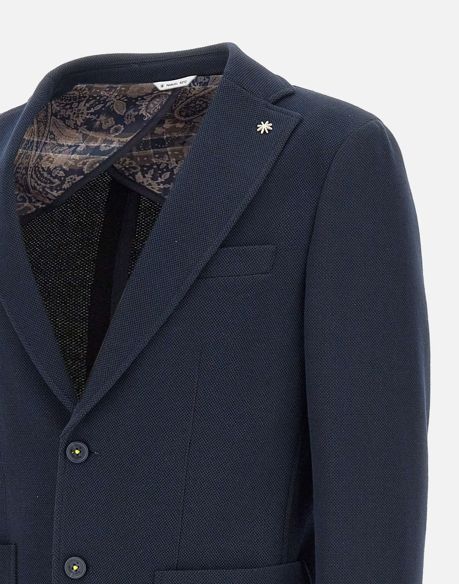 Men's Cotton Blend Blue Blazer