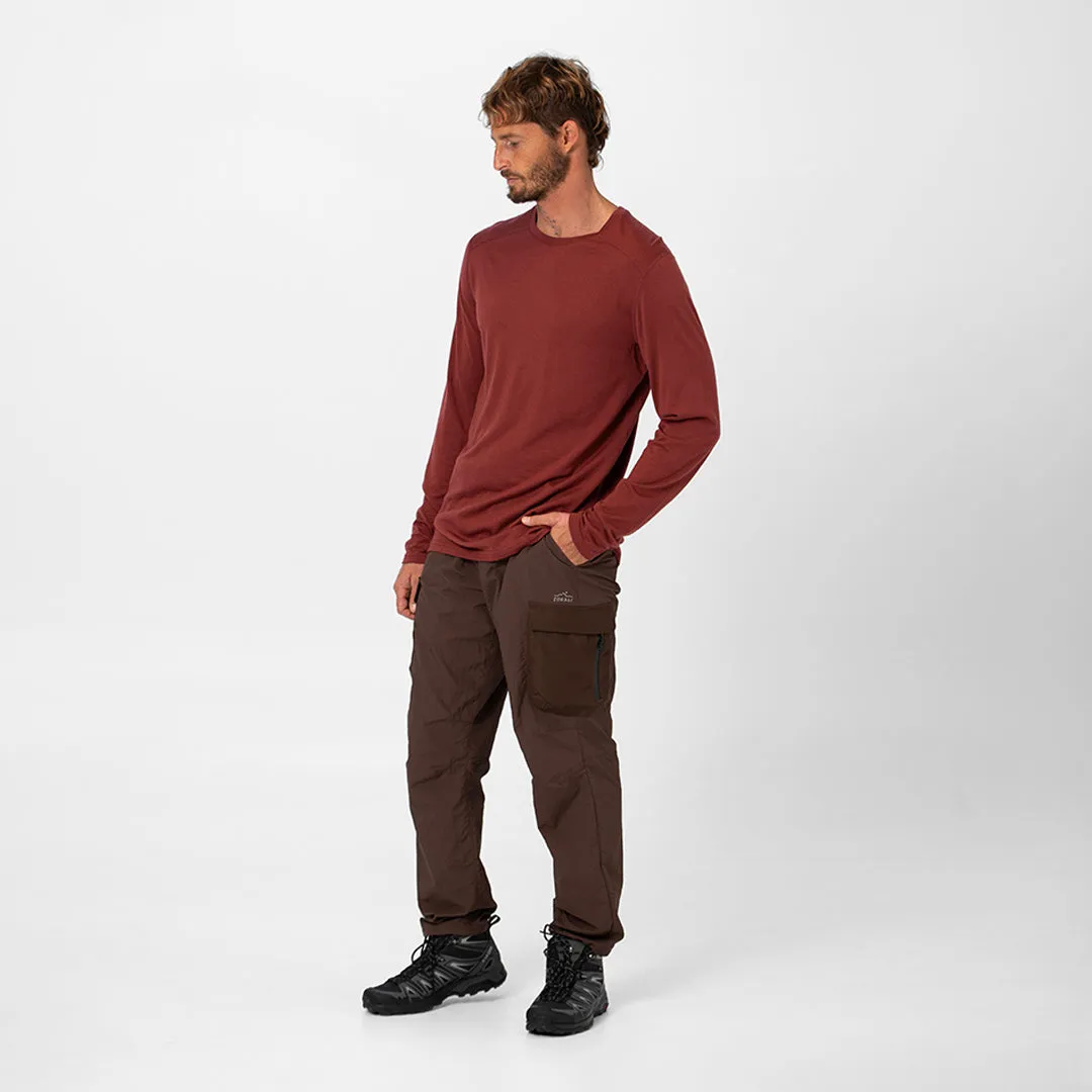 Mens Merino LS Base Layer Russet