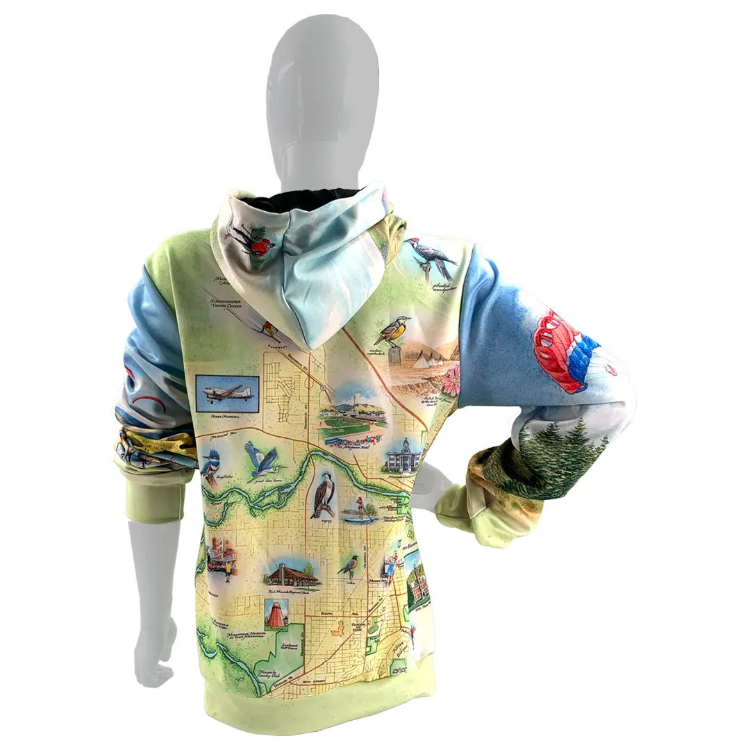 Missoula Map Adventure Hoodie - All-Over Print