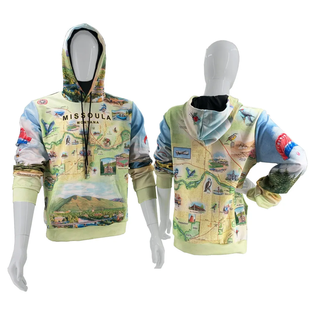 Missoula Map Adventure Hoodie - All-Over Print