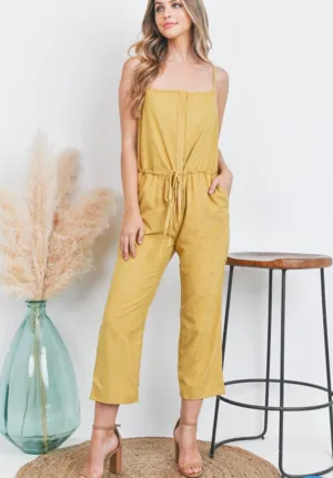 Moss Spaghetti Strap Jumpsuit