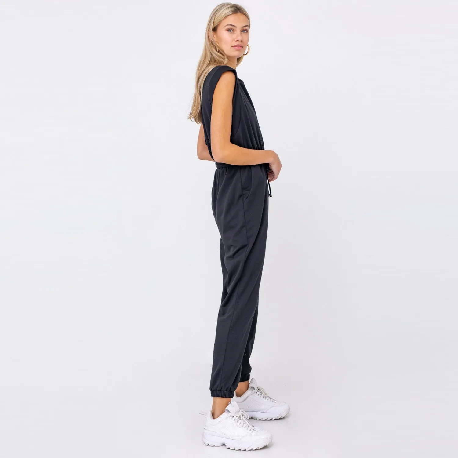 Muscle Tee Jumpsuit (Black)