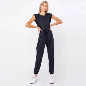 Muscle Tee Jumpsuit (Black)