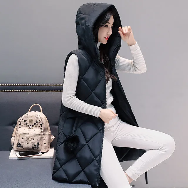 New Autumn Winter Vest Waistcoat Sleeveless Jacket for Women