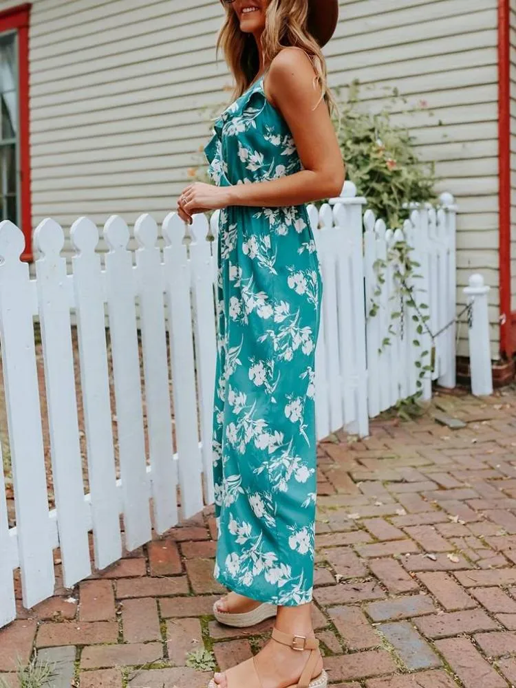 Perfect Floral Sleeveless Wide-Leg Jumpsuit